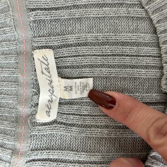 Vintage Y2K Aeropostale Henley Knit Sweater Top Womens M Bella Elena Preppy - Picture 6 of 7